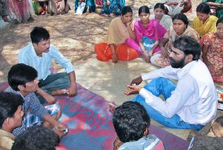 Residents of Sheri tanda in Kowdipally mandal explaining their problems.- PHOTO: MOHD. ARIF